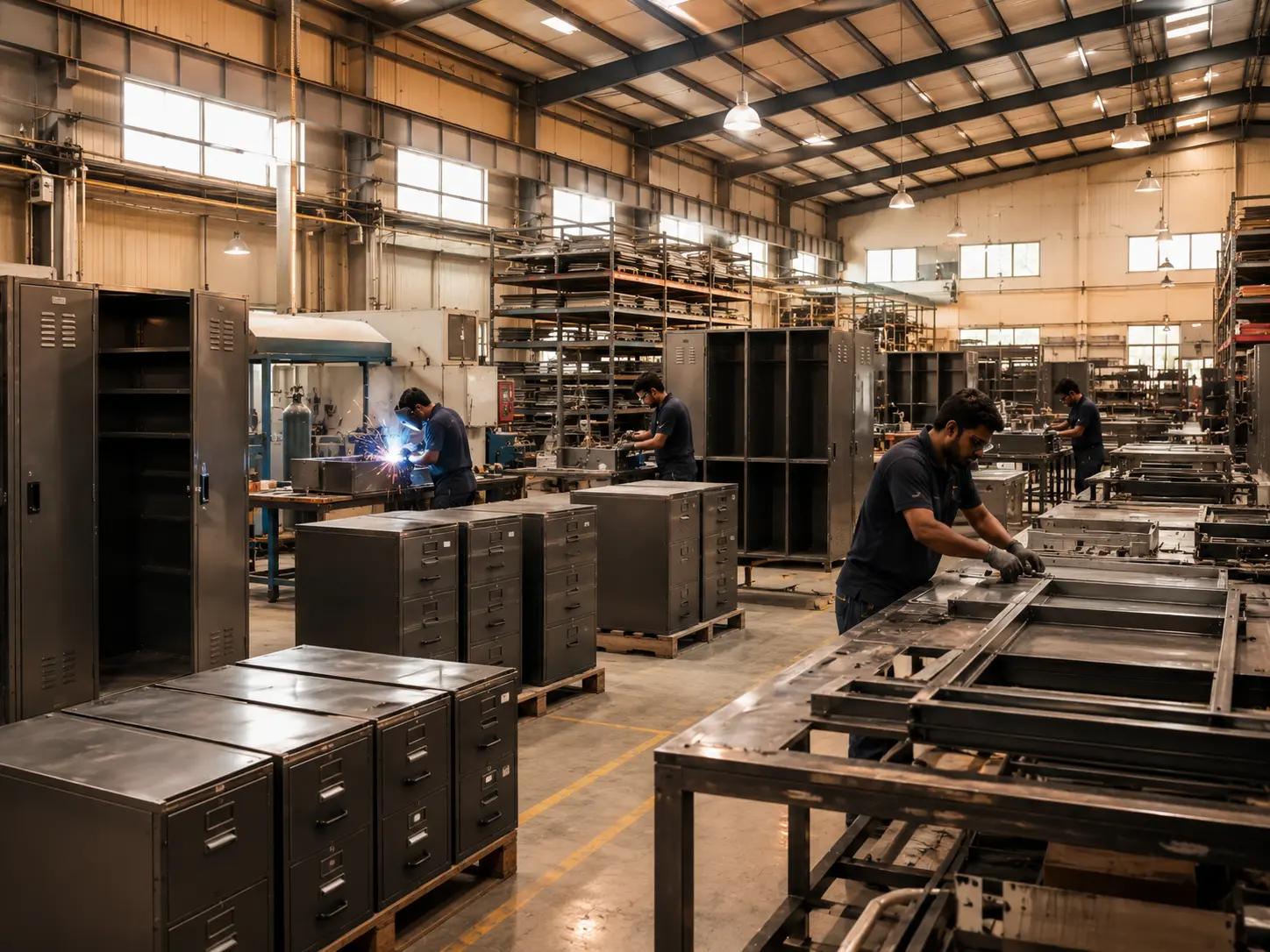 Placeholder image for the steel furniture manufacturing unit — a real photograph has not been supplied yet